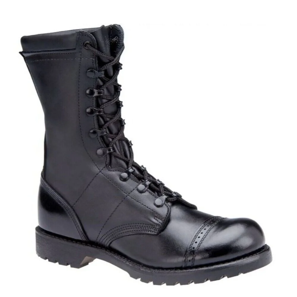 Nice Carolina Jump Boots Black Leather Made In Usa Sz 8 Paratrooper